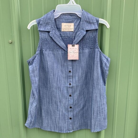 Women's Old Ranch Rae Tank Top Sleeveless Button Up Shirt Blouse 2-Pack Size S - Picture 5 of 16
